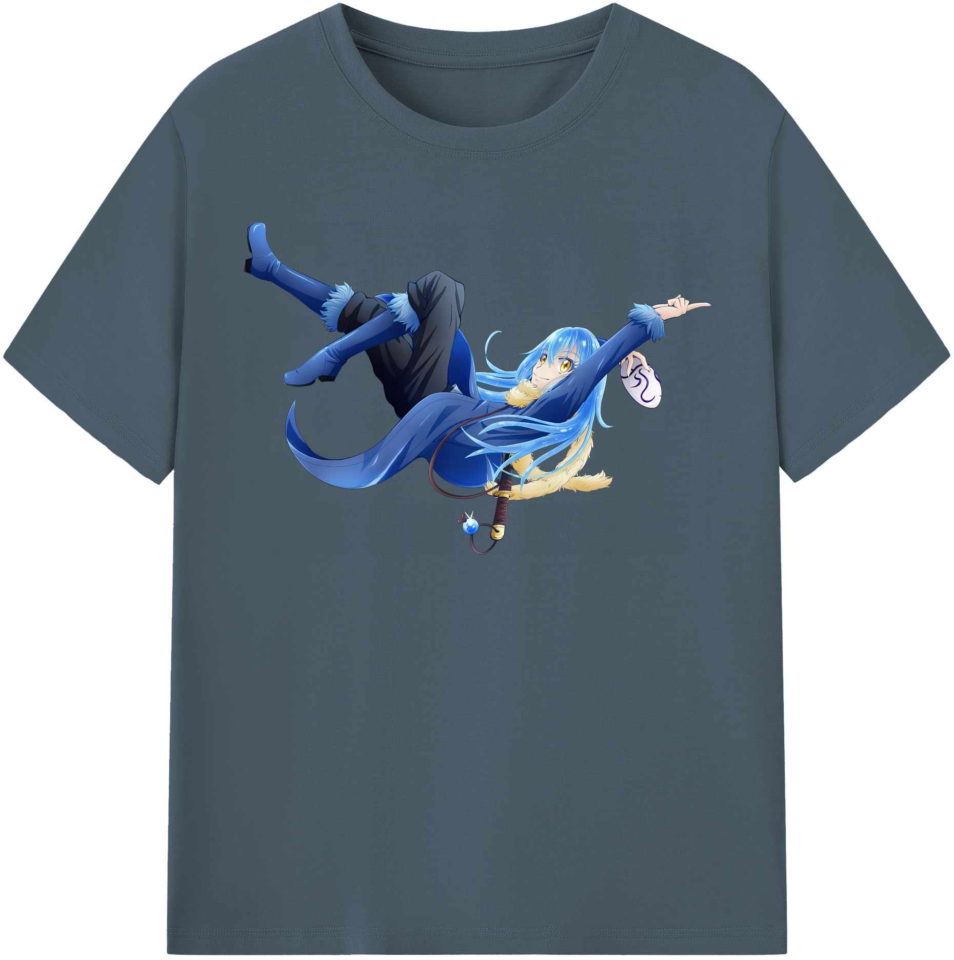 （画像用） 転スラ Regarding Reincarnated to Slime 綿100％半袖Tシャツ（フロントプリント）